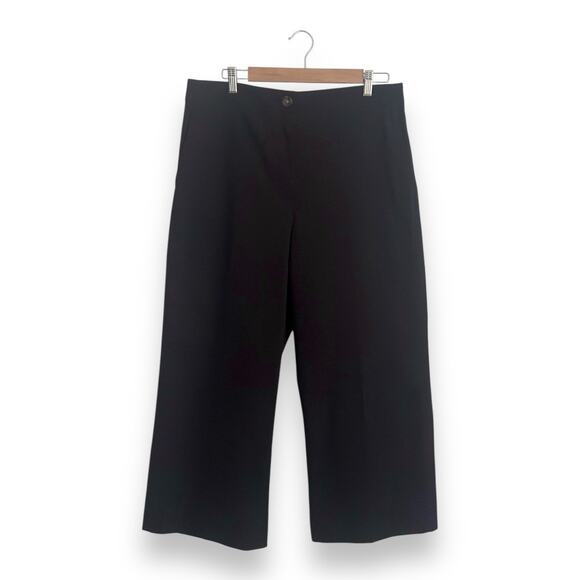 Ann Taylor Women's The Wide Leg Crop Pant Size 12 Black High Rise 595046 - Picture 2 of 9